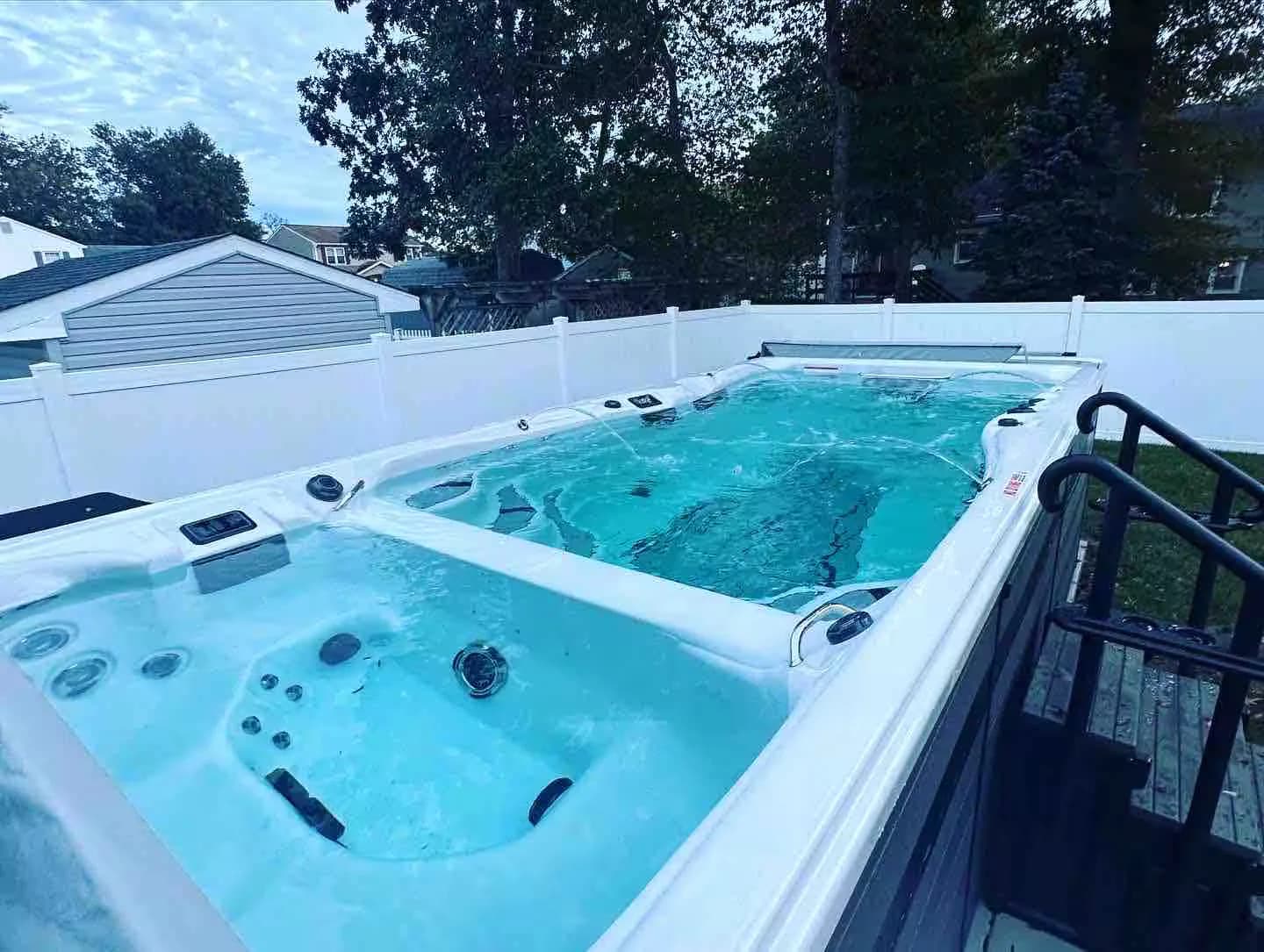 Heated Swim Spa Oasis Sleeps 8, EV Charging