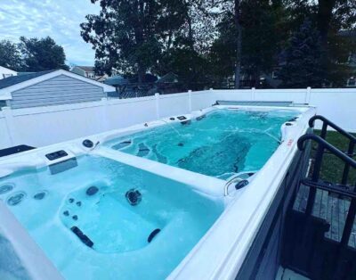 Heated Swim Spa Oasis Sleeps 8, EV Charging